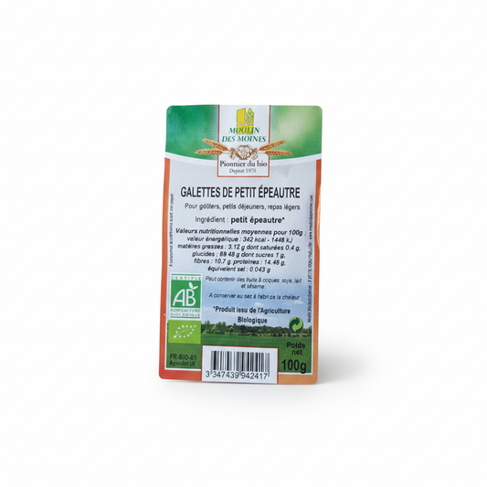 MOULIN DES MOINES -- Galettes de petit epeautre 100g